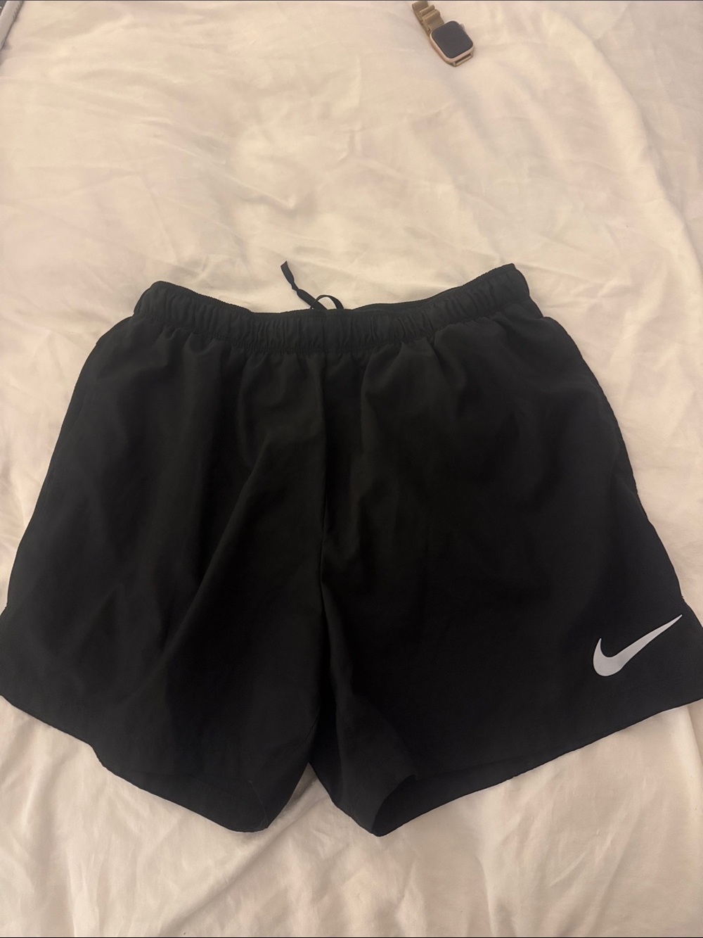 Nike Women’s Black Running Shorts with White Swoosh